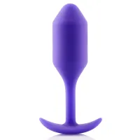 b-vibe snug plug 2 purple - anatomiczny model silikonowy, rozmiar m