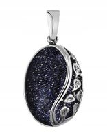 ELEGANCKI WISIOREK Z NOCĄ KAIRU I LISTKAMI SREBRO 925