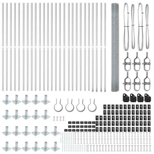 Ogrodzenie z słupkami Srebrny 1.5 x 50 m Stal na Arena.pl
