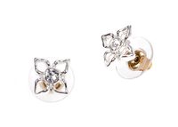 kolczyki kwiatek z kryształkami (p7706ag)