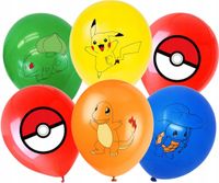 ZESTAW BALONÓW Z NADRUKIEM POKEMON DEKORACJA URODZINOWA NA IMPREZE