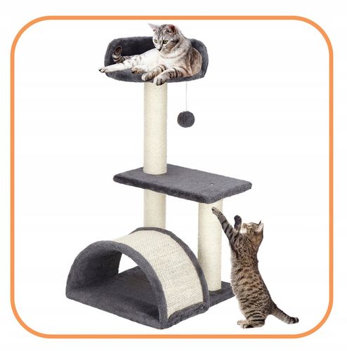 DRAPAK DLA KOTA LEGOWISKO DOMEK WIEŻA DUŻY SŁUPEK 3 POZIOMY+ZABAWKA SZNUREK na Arena.pl