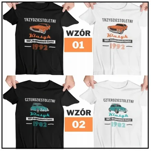PREZENT NA 30 40 50 60 70 URODZINY DLA TATY FACETA MĘSKA KOSZULKA KLASYK na Arena.pl