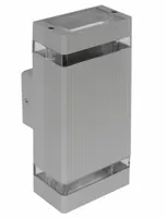 Lampa elewacyjna LED kinkiet ogrodowy zewnętrzny 2xGU10 aluminium IP54