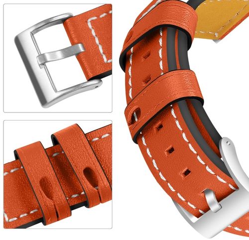 Pasek Skórzany / FITBIT VERSA / POMARAŃCZOWY na Arena.pl