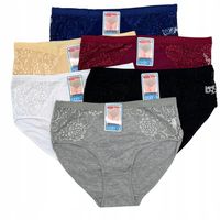 6X Damskie Majtki figi bawełniane plus size XXXL figi koronkowe HANA STORE