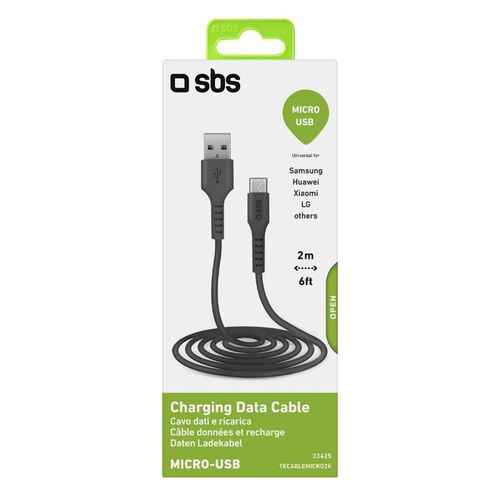 Kabel przewód USB-A - Micro-USB 2m - czarny na Arena.pl