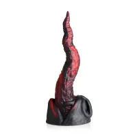 xr brands dragon tongue model silikonowy czerwono-czarny 24 cm