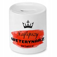 Skarbonka Dla Weterynarza Najlepszy Na Świecie Z Nadrukiem Ze Zdjęciem