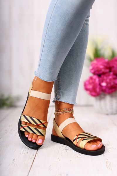 SANDAŁY DAMSKIE SPORTOWE BEŻOWE WYGODNE NA LATO zdjęcie 2