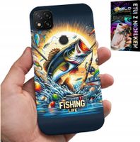 ETUI DO XIAOMI REDMI 9C - WZORY DLA WĘDKARZA, RYBY, DORSZ, ŁOSOŚ