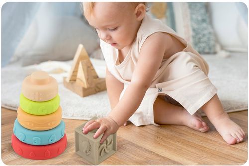 ZABAWKA DO KĄPIELI 24 ELEMENTY MONTESSORI KLOCKI SORTER DLA DZIECI RICOKIDS na Arena.pl