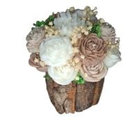 Flower Box Świece Sojowe Wieczny Bukiet Róże Prezent Urodziny Pieniek