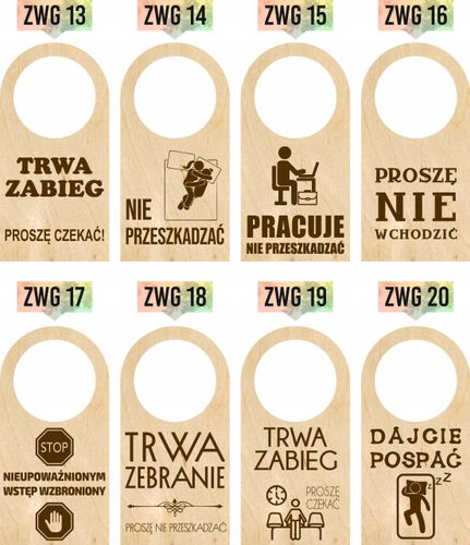 ZAWIESZKA NA DRZWI KLAMKĘ drewniana grawerowana POSZĘ NIE WCHODZIĆ na Arena.pl