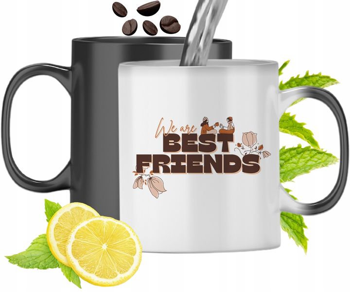 Kubek Magiczny Dla Przyjaciela Zmieniający Kolor Z Nadrukiem Ze Zdjęciem zdjęcie 1