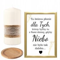 TA ŚWIECA PŁONIE DLA TYCH wesele ślub ZŁOTA RAMKA