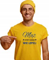 KOSZULKA z nadrukiem PREZENT dla MĘŻA MĄŻ