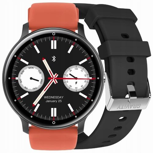 CZARNY SMARTWATCH Gravity GT1-3 PRO INTELIGENTNY CIŚNIENIE TLEN KROKOMIERZ na Arena.pl