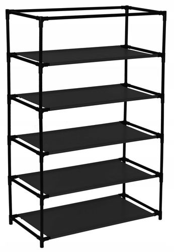 SZAFKA NA BUTY CZARNA TEKSTYLNA REGAŁ STOJAK PÓŁKI GARDEROBA ORGANIZER na Arena.pl