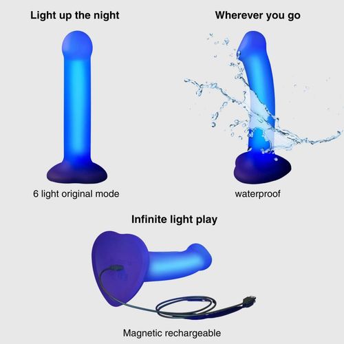Glow-Led Dildo Purple - M na Arena.pl