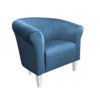 Fotel Milo nogi białe niebieski MG33