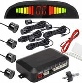 Czujnik Parkowania Cofania Przód Tył 4 Czujniki Wyświetlacz LCD Z Dźwiękiem