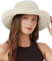 Kapelusz słomkowy damski plażowy letni szerokie rondo beżowy XXL 61 cm