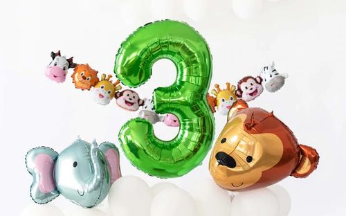 Balon foliowy cyfra 3 zielona, 100 cm na Arena.pl