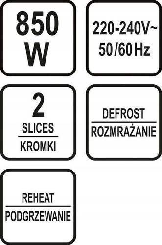 LUND 67500 TOSTER 700-850W CZARNY na Arena.pl