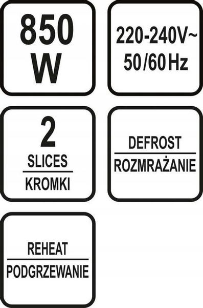 LUND 67500 TOSTER 700-850W CZARNY zdjęcie 6