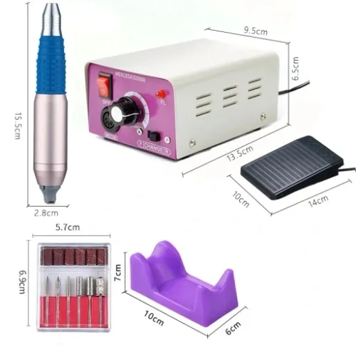 PROFESJONALNA FREZARKA DO PAZNOKCI PEDAŁ + FREZY na Arena.pl