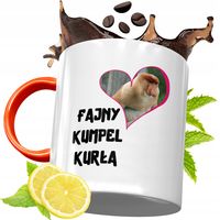 Kubek Pomarańczowy Dla Przyjaciela Przyjaciółki Z Nadrukiem Ze Zdjęciem