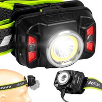 Latarka czołowa akumulatorowa XTE5W + COB10W VA0025 Vayox czujnik ruchu