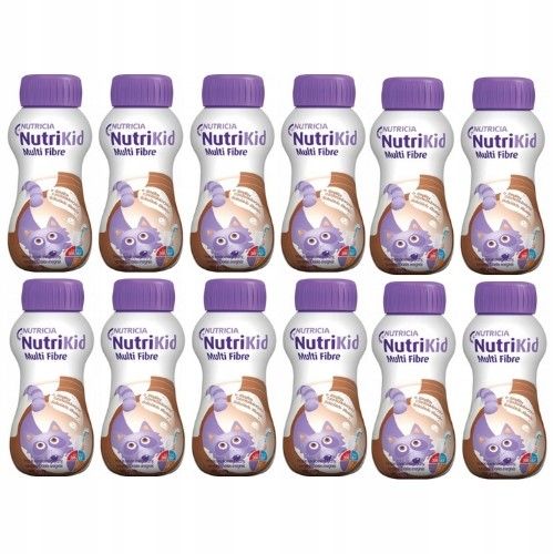 Nutrikid multi fibre czekoladowy ZESTAW 12x 200 ml zdjęcie 1