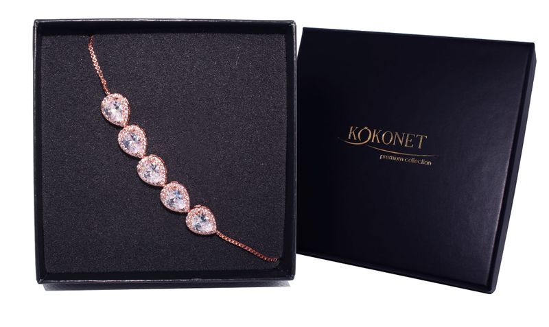 Bransoletka ślubna DROP rose zdjęcie 1