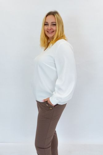 Delikatna Bluzka Damska Biała 44 na Arena.pl