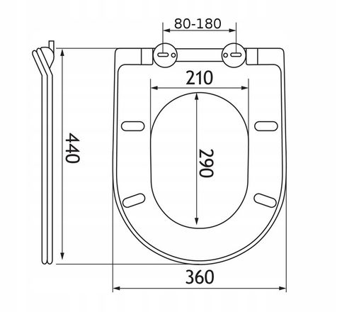 deska WC do GROHE SEREL WOLNOOPADAJĄCA SEDESOWA DUROPLASTOWA TWARDA POKRYWA na Arena.pl