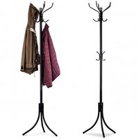 WIESZAK STOJĄCY 16 HAKÓW METALOWY CZARNY 185CM MODERNHOME