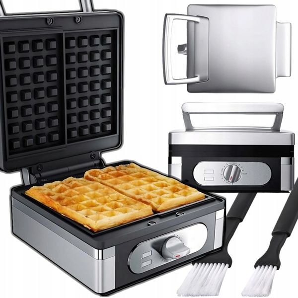 GOFROWNICA 1400W XXL 2 CHRUPIĄCE PUSZYSTE GOFRY XXL DUŻA SOLIDNIE WYKONANA zdjęcie 15