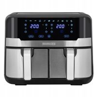 FRYTKOWNICA BEZTŁUSZCZOWA PODWÓJNA 9L AIRFRYER DWUKOMOROWA AIR FRYER 2400W