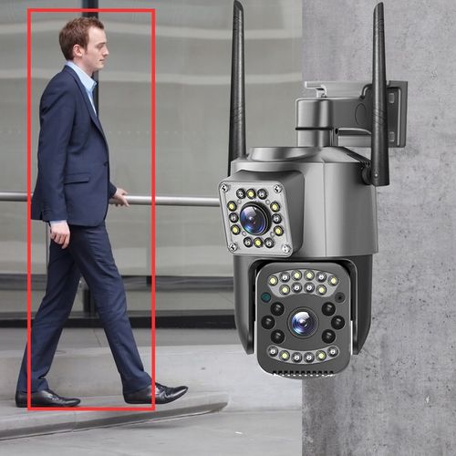 PODWÓJNA ZEWNĘTRZNA KAMERA WIFI SMART IP QUADHD 4MPX APLIKACJA DETEKCJA IR na Arena.pl