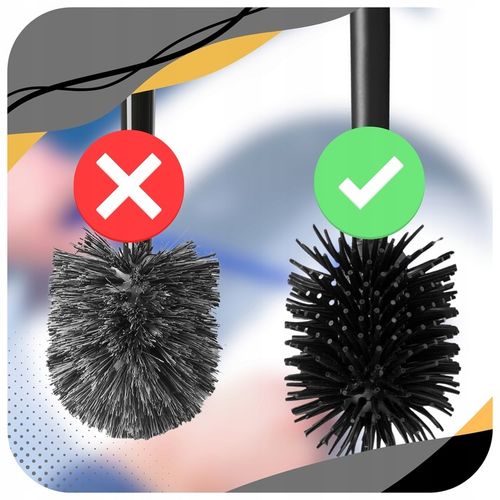 SZCZOTKA DO WC SILIKONOWA TOALETOWA DO ŁAZIENKI TOALETY CZARNA + na Arena.pl