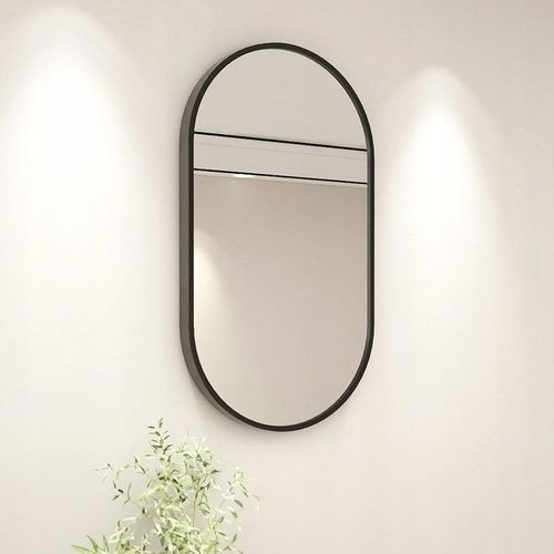 DUŻE LUSTRO OWALNE Industrialne ŁAZIENKOWE SALON SYPIALNIA CZARNE na Arena.pl