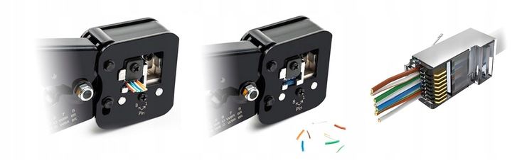 Zaciskarka RJ45 Przelotowa Złącz Wtyków RJ-45 Zaciskacz Złączek RJ 45 11 12 zdjęcie 11