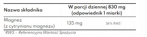 Magnesium citrate Magnez w proszku LABS212 63 g na Arena.pl
