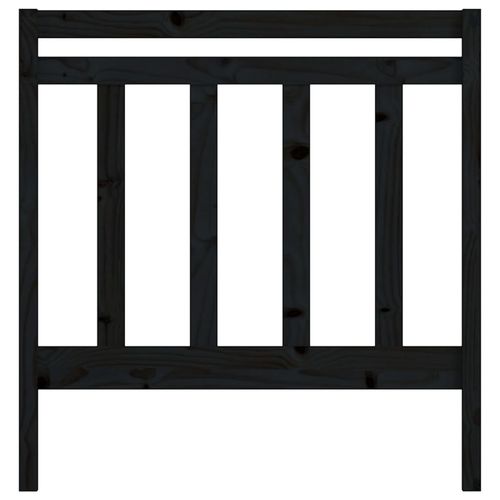 Wezgłowie łóżka, czarne, 106x4x100 cm, lite drewno sosnowe na Arena.pl