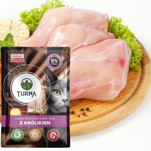 karma mokra dla kota z królikiem turna cats 100g koty z wrażliwym żołądkiem na Arena.pl