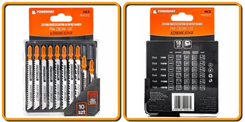 ZESTAW NOŻYKÓW BRZESZCZOTÓW DO WYRZYNARKI 10 SZTUK DREWNO SKLEJKA TWORZYWO na Arena.pl