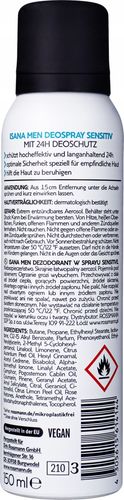 ISANA MEN SENSITIVE DEZODORANT W SPRAYU 24H 150 ML na Arena.pl