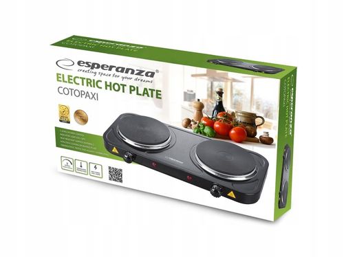 ESPERANZA KUCHENKA ELEKTRYCZNA COTOPAXI PRZENOŚNA 2 PALNIKI NA PRĄD na Arena.pl